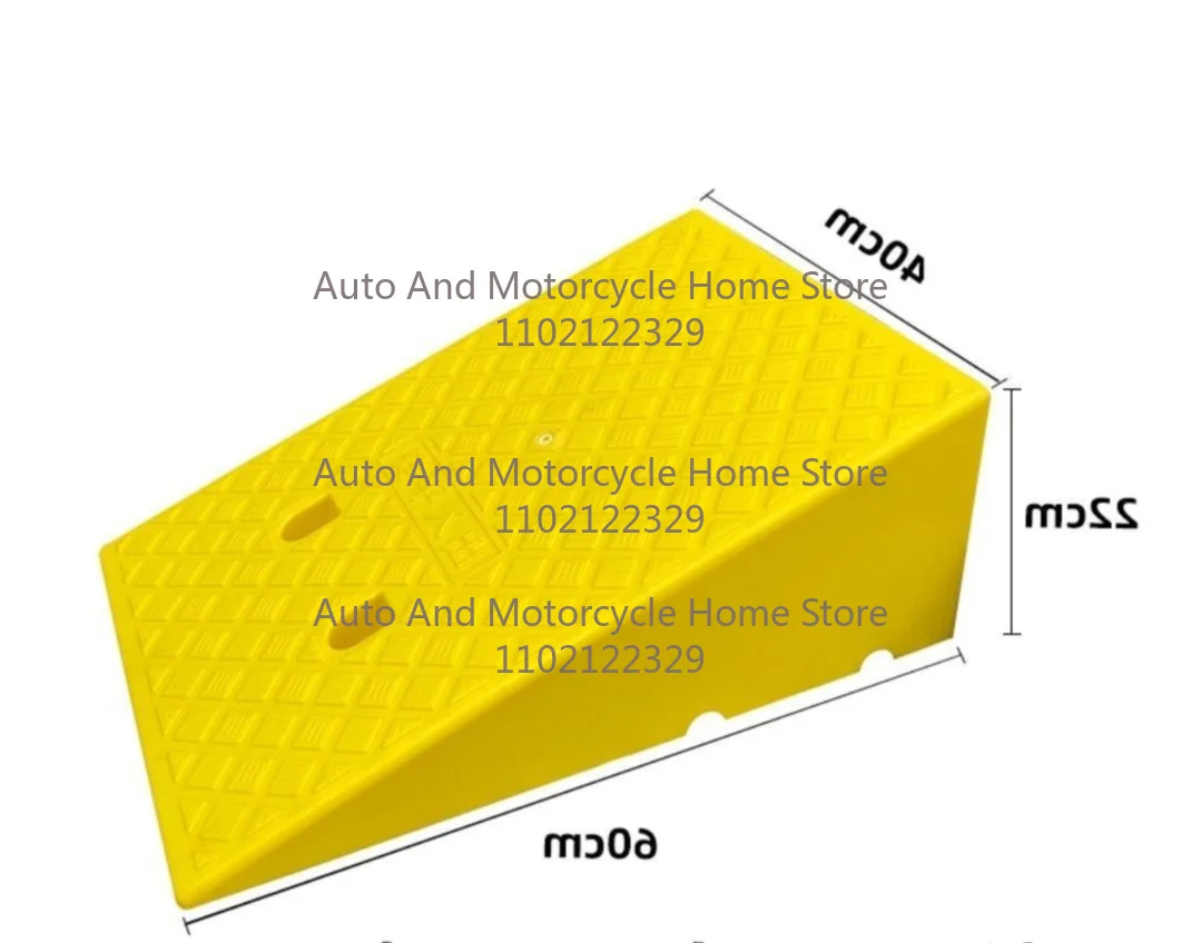 22cm High Car Access Ramp Triangle Pad Speed Reducer Durable Threshold For Automobile Motorcycle Heavy Wheelchair Rubber Wheel