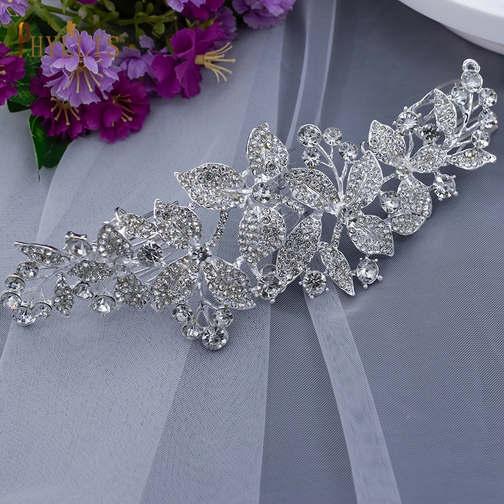 A33เพิร์ลหวีผมหัวเครื่องประดับเจ้าสาวเครื่องประดับผม Headpiece คริสตัลเจ้าสาว Tiara Rhinestone อุปกรณ์เสริมผม