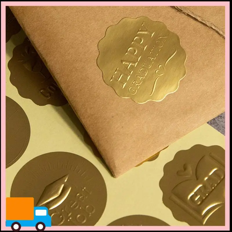 

320 шт. набор выпускных наклеек, набор наклеек для золотых монет, золотой тисненный выпускной колпачок и печать для дипломов, наклейки для конвертов