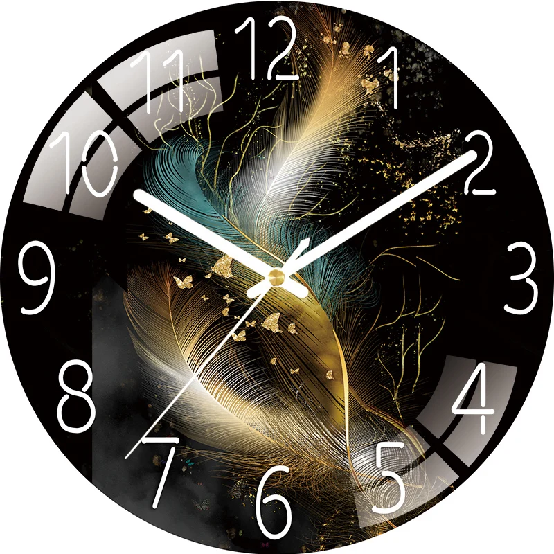 Clocks and Watches Living Room Home Wall Clock Mute Creative Quartz Clock Bedroom Clock Decoration Free Punch Wall Watch Wall