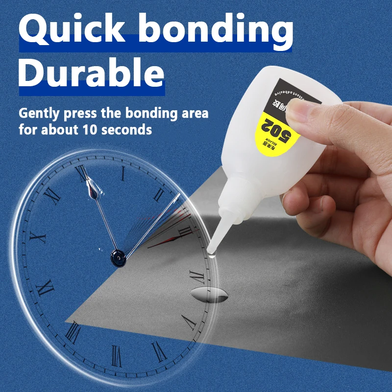 3ML/15ML Cianoacrilato Colla Istantanea Adesivo Forte Ad Asciugatura Rapida Trasparente 502 Super Colla per Gioielli FAI DA TE Giocattolo scarpe