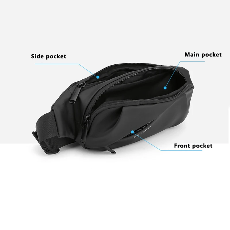 Sac de poitrine de sport multifonctionnel étanche pour homme, sac de taille, sac à bandoulière, sac de cyclisme en plein air