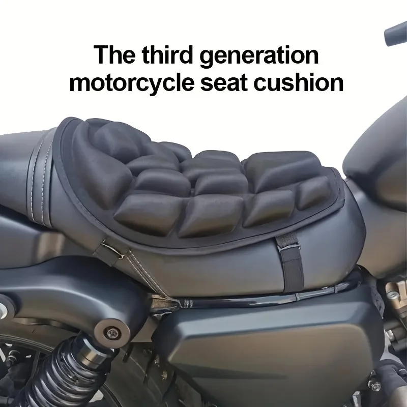 Motorcycle Seat Cushion Black Foam Soft Comfortable Breathable Seat Covers Mats Motorcycles Electric Bike Accessories image 2