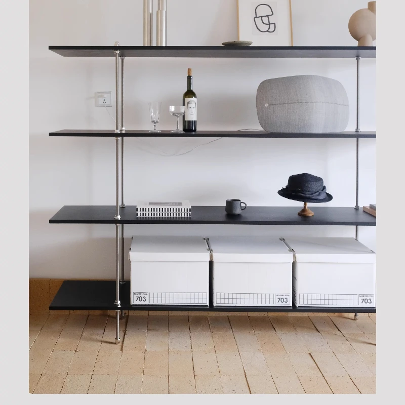 

Shelf Shelf Storage Living Room Bedroom Simple Modern #7 Black