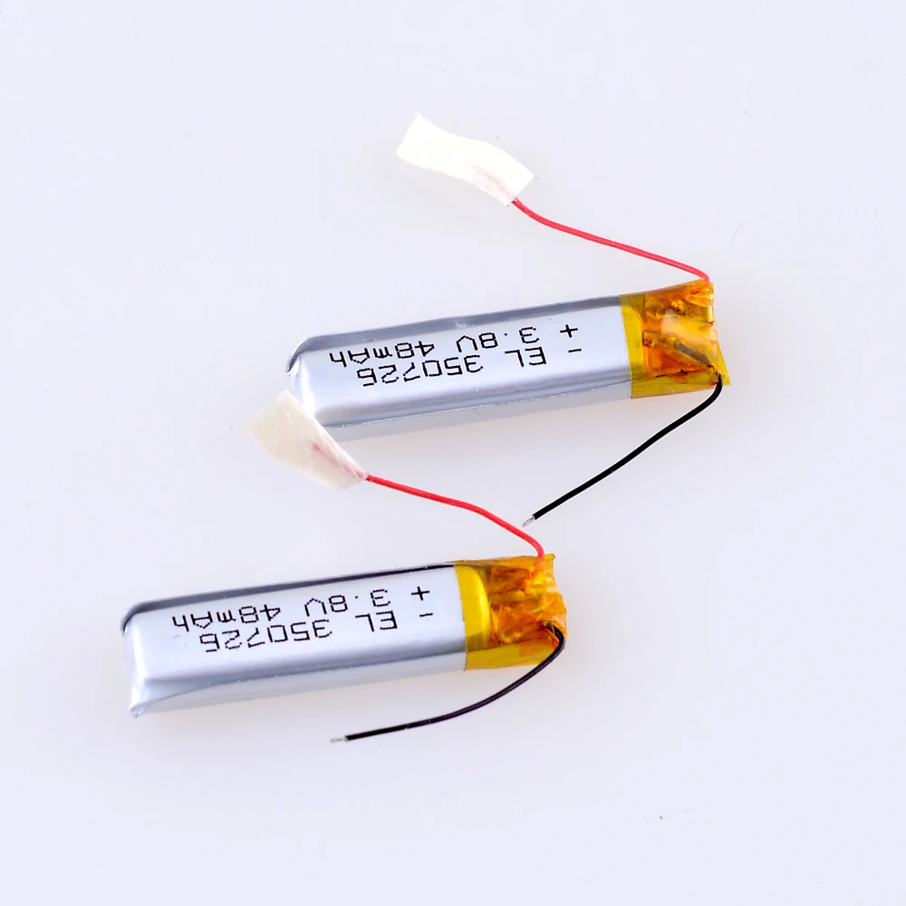 Thin Small Toy 3.8V 350726 48mah Polymer Rechargeable Battery  Lithium-ion Batteries DVR recorder FOR Xiaomi Air2 SE TWS 350725