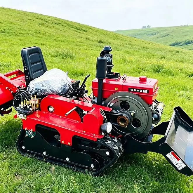 

Customized Small Micro Tiller and Crawler Tractor with High Performance Rotary Tiller Full-terrain crawler cultivator