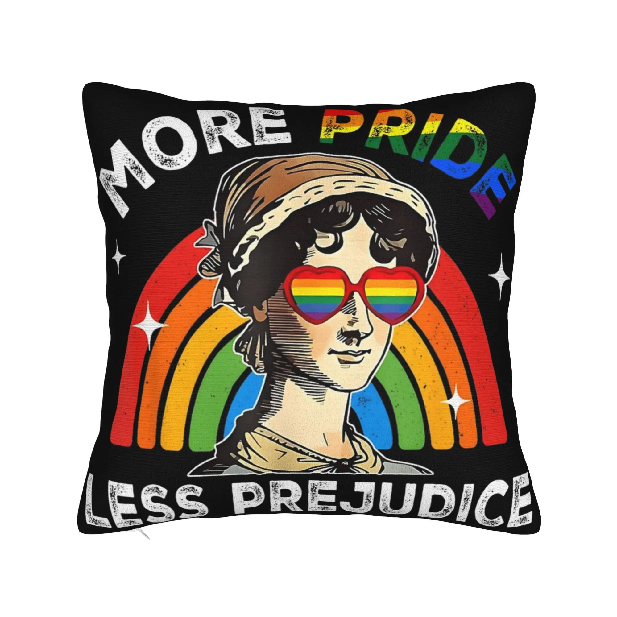 More Pride Less Prejudice  Pillow Covers Merch Printing Cushion Cover Gift  Throw Pillow Case Cover Home Multi Size