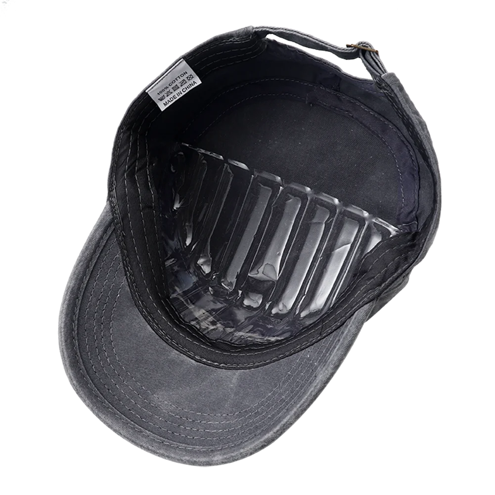 Sombrero plano militar bordado para hombre y mujer, gorra de béisbol del ejército con visera de algodón lavado, Unisex, 2024