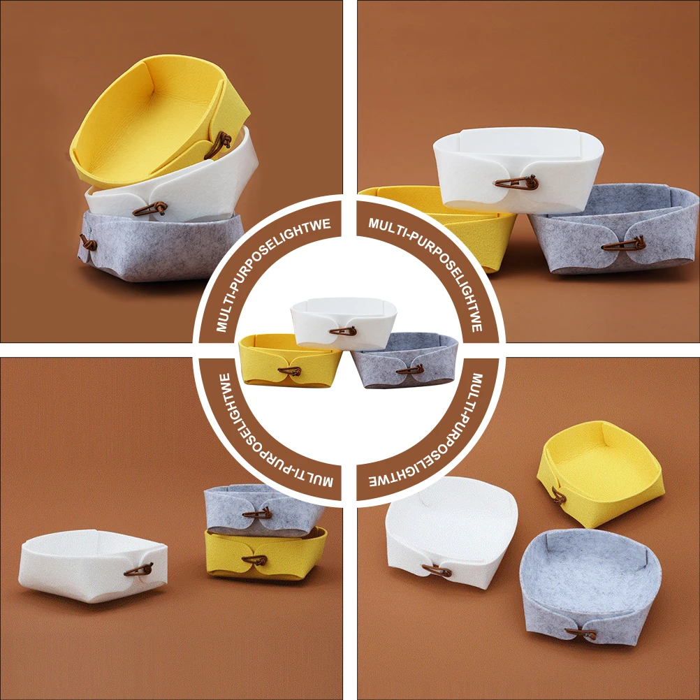 

3 pcs Desktop Storage Box Folding Container Jewelry Organizer Earrings Necklaces Bracelets Compact Lightweight Gift