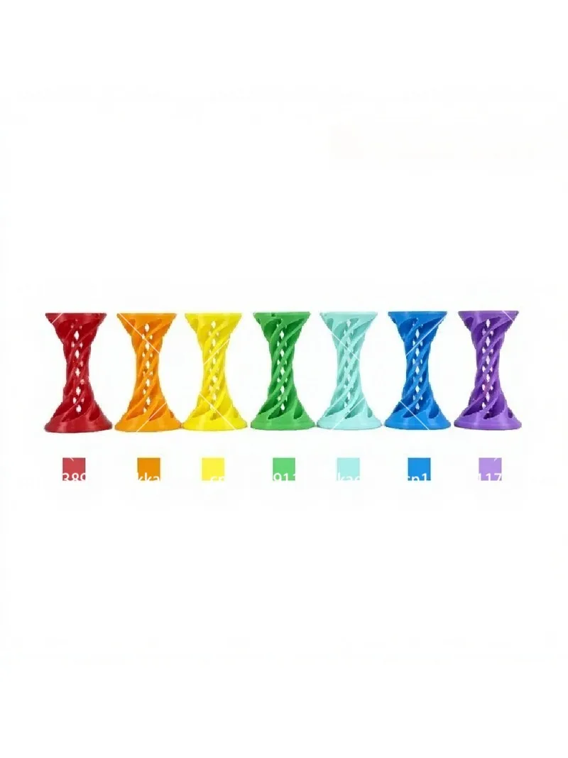 3D Printed Rainbow Spiral Fidget Toy Desk Decompression Stress Relief Novelty Office Decor