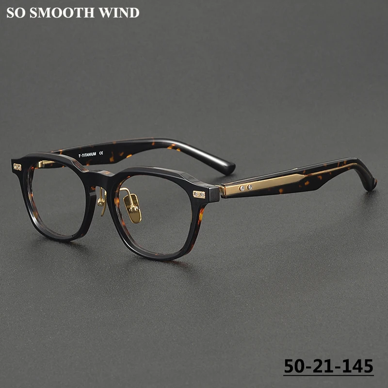 

Японские очки ручной работы в стиле ретро с большим лицом, высококачественные мужские толстые ацетатные квадратные очки, женские очки в виде черепахи, очки