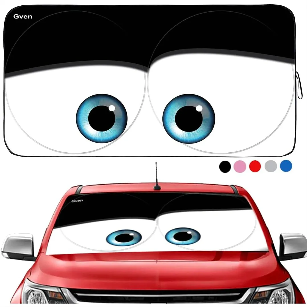 

Windshield Sun Shade for Car, UV Blocking Auto Sunshade for Compact Sedan SUV, Foldable Car Interior Protector with Storage Bag