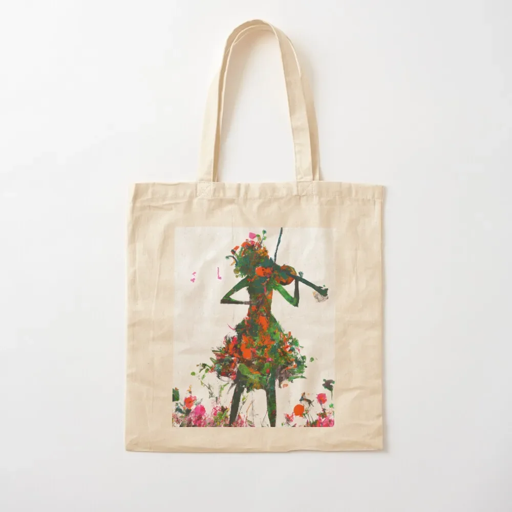 Playing the violin in the forest Tote Bag tote bag men cloth bag woman Women's handbag shopper woman