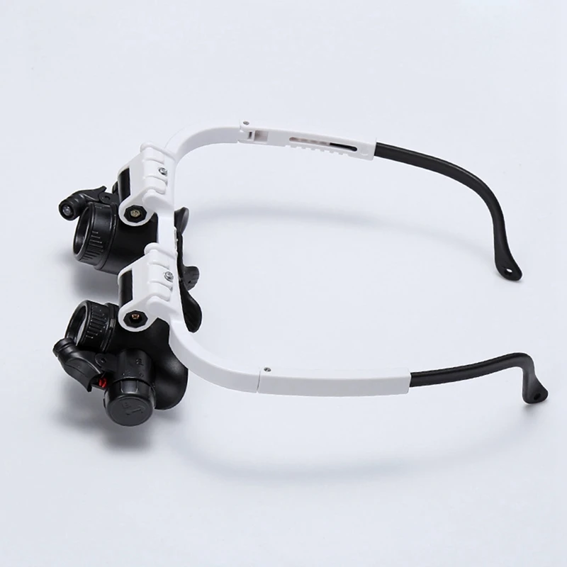 3Pcs 8X 15X 23X Double Eye Loupe Head Wearing Repair Jeweler Watch Clock Magnifier Illuminated Magnifying Glass