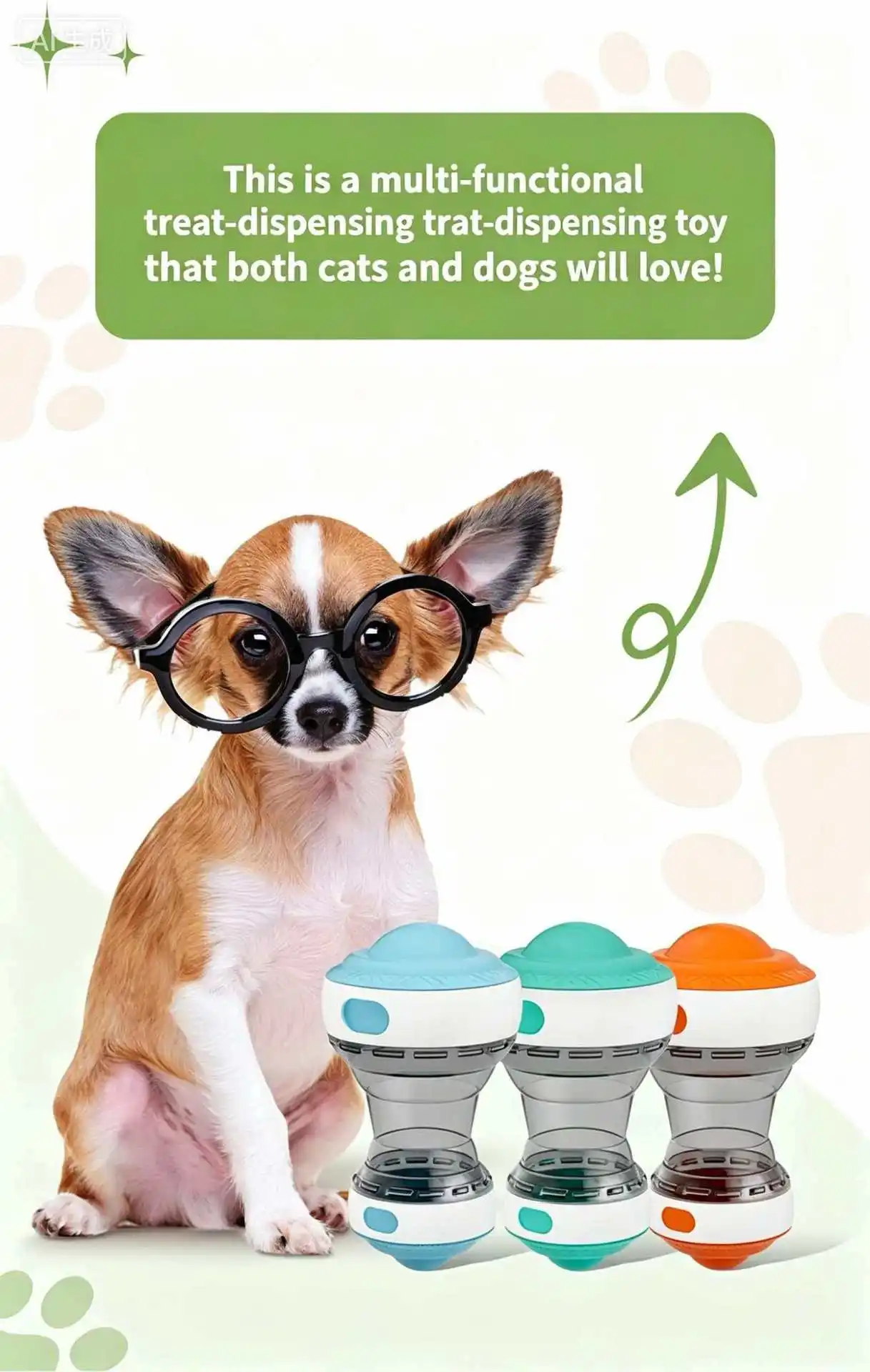 Durable Bite‑Resistant Treat Dispensing Ball Toy for Dogs Cats Interactive Molar Self‑Play Boredom Relief Enrichment Pet