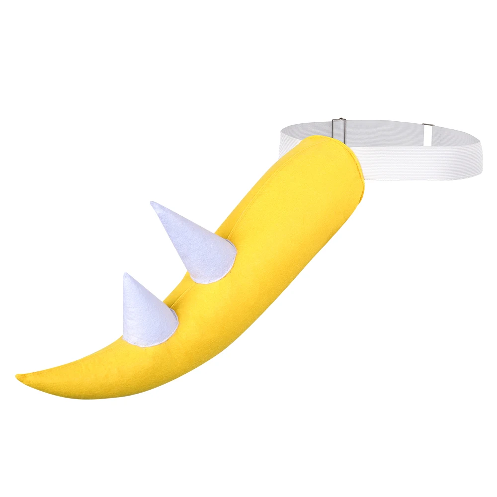 Bowser Jr Cosplay Yellow Tail Props Movie Bros Costume Accessories for Unisex Adult Men Women Junior Outfit Halloween Carnival view 4