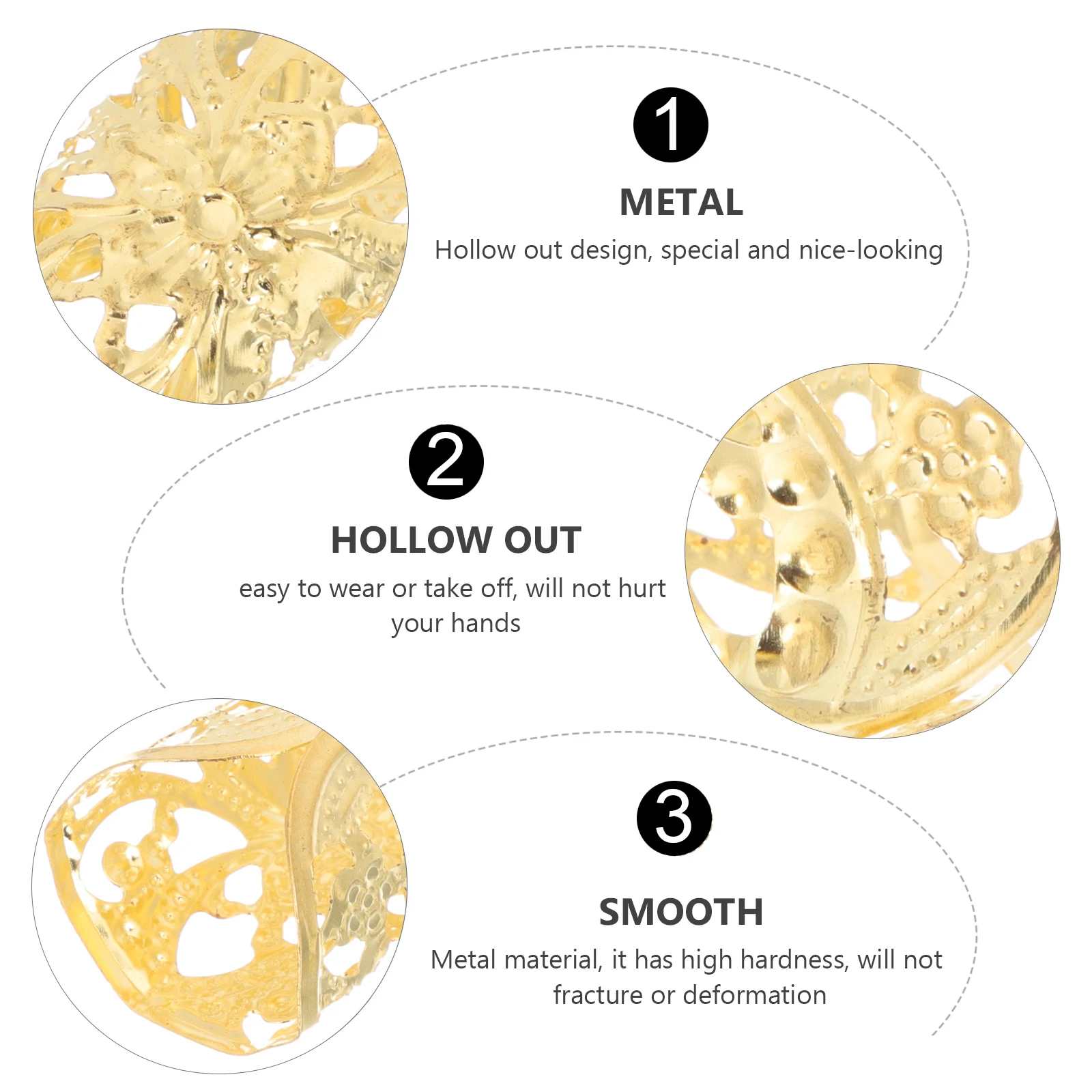 5 pièces en métal creux ongles conseils couverture doigt griffes griffe anneaux bout des doigts ongles anneaux pour Cosplay danse du ventre Costume accessoires de fête