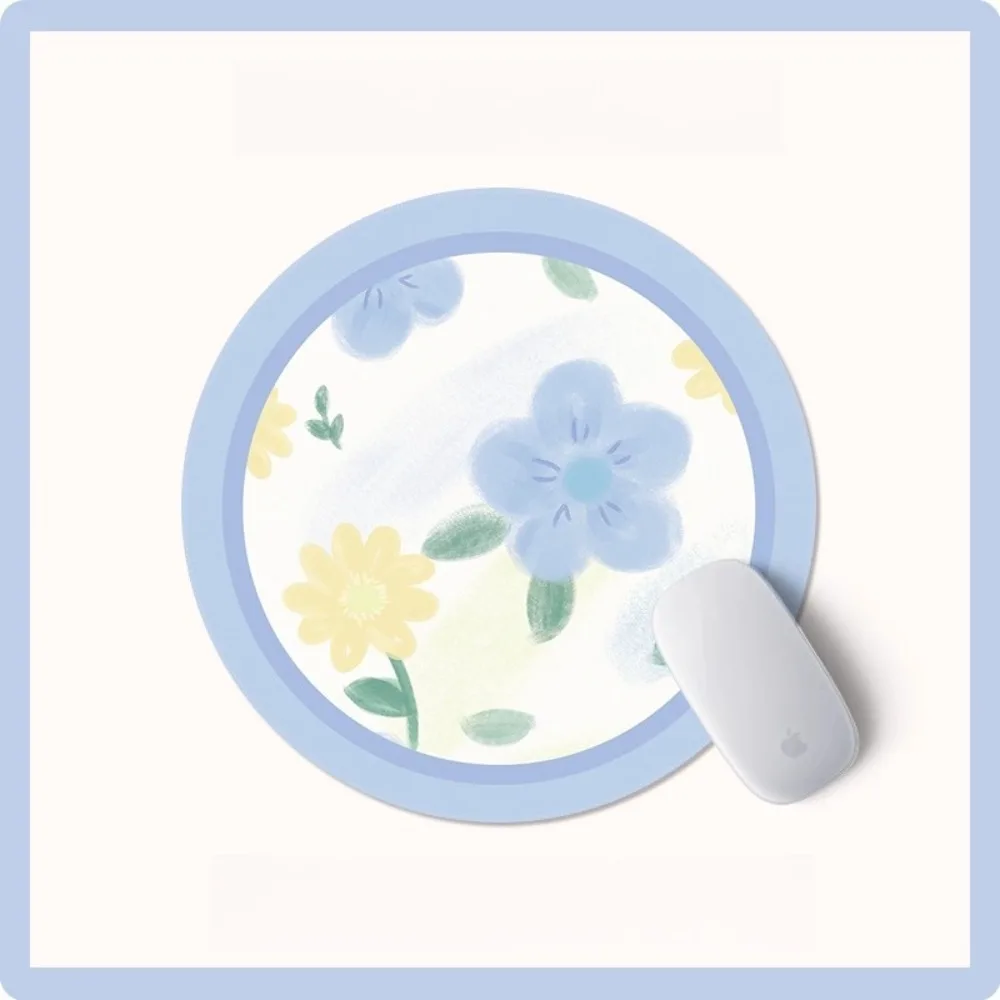 Un alfombrilla de ratón antideslizante y gruesa hecha a medida para hadas, un alfombrilla de mesa pequeña, redonda, con borde bloqueado y linda y estilo Instagram.