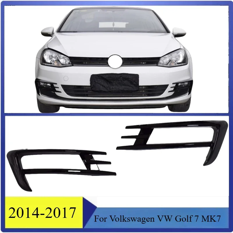 

Front Fog Light Lamp Eyebrow Cover Trim For Volkswagen VW Golf 7 MK7 2014-2017 high quality Exterior Accessories