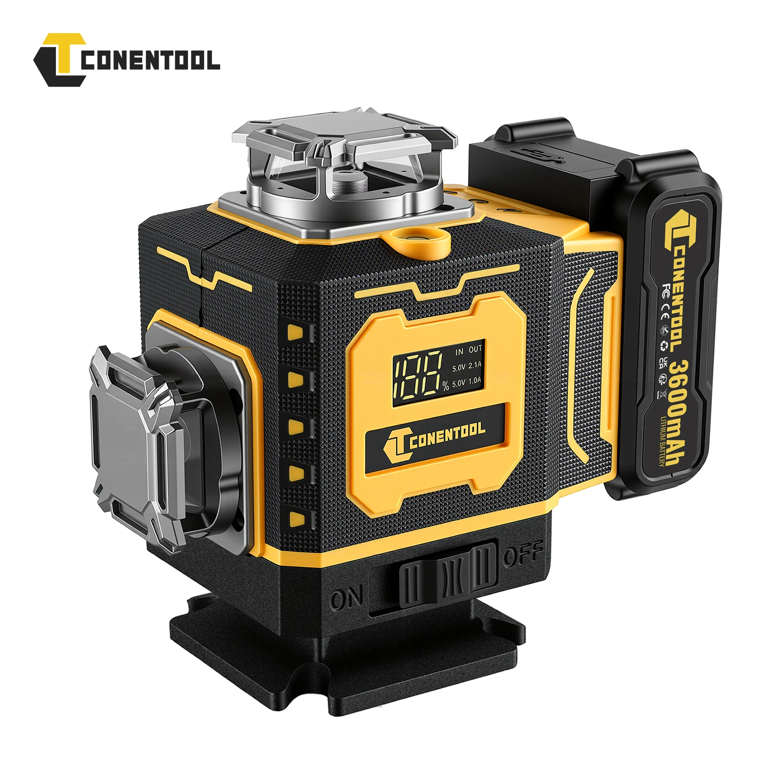 CONENTOOL 16 Lines Laser Level with 100cm Tripod Multifunctional Instrumentation 4D Outdoor Horizontal Vertical Tools Measure