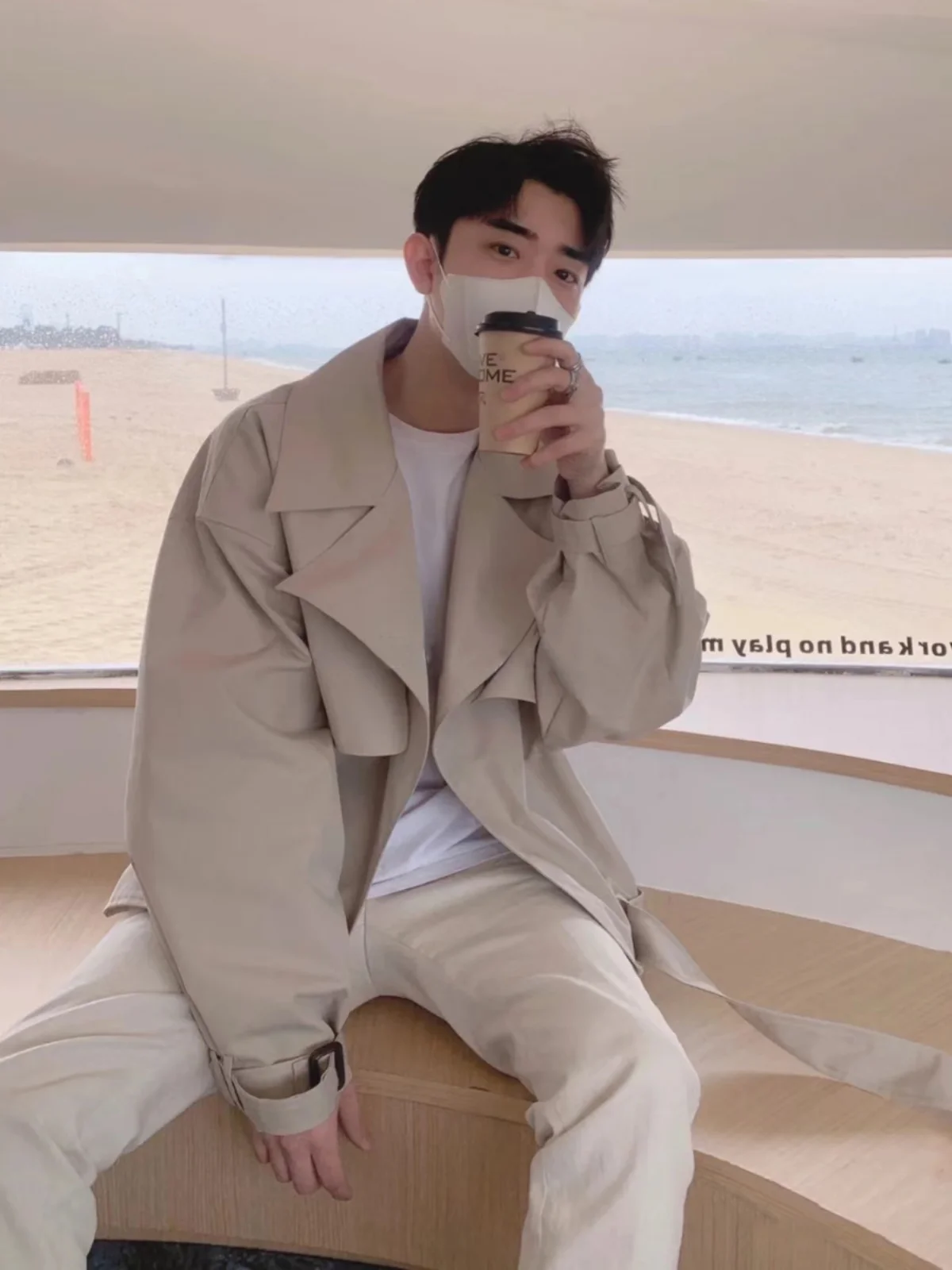 

Мужская ветровка i ort Jaet Cleanfit Briti Sle Faionable Jaet Youth ulari, весна-осень, свободная посадка