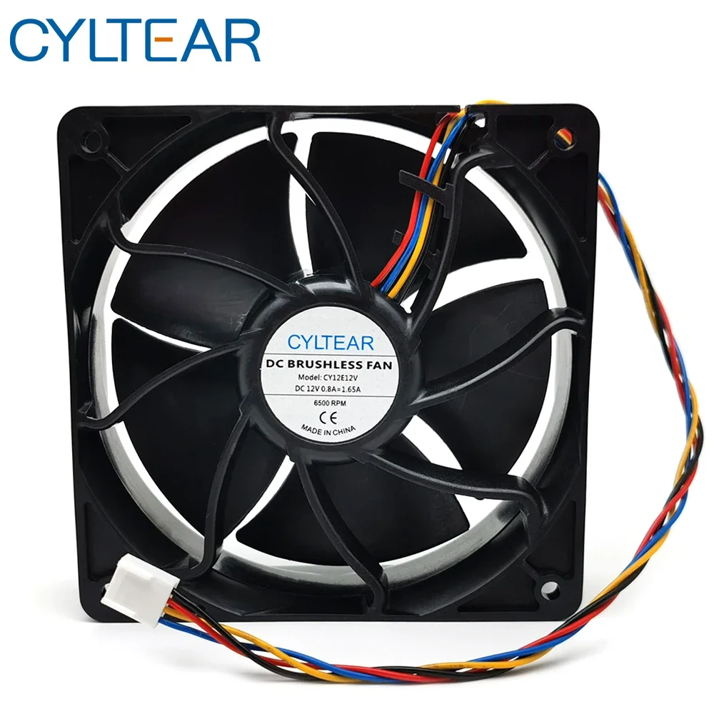 

CY12E12V New fan for Ant S7 S9 B3 S17 T17 T9 12CM COOLER Monster 120X120X38MM 12038 DC 12V 1.65A 0.8A 6500rpm PMW 4Pin 4Wires