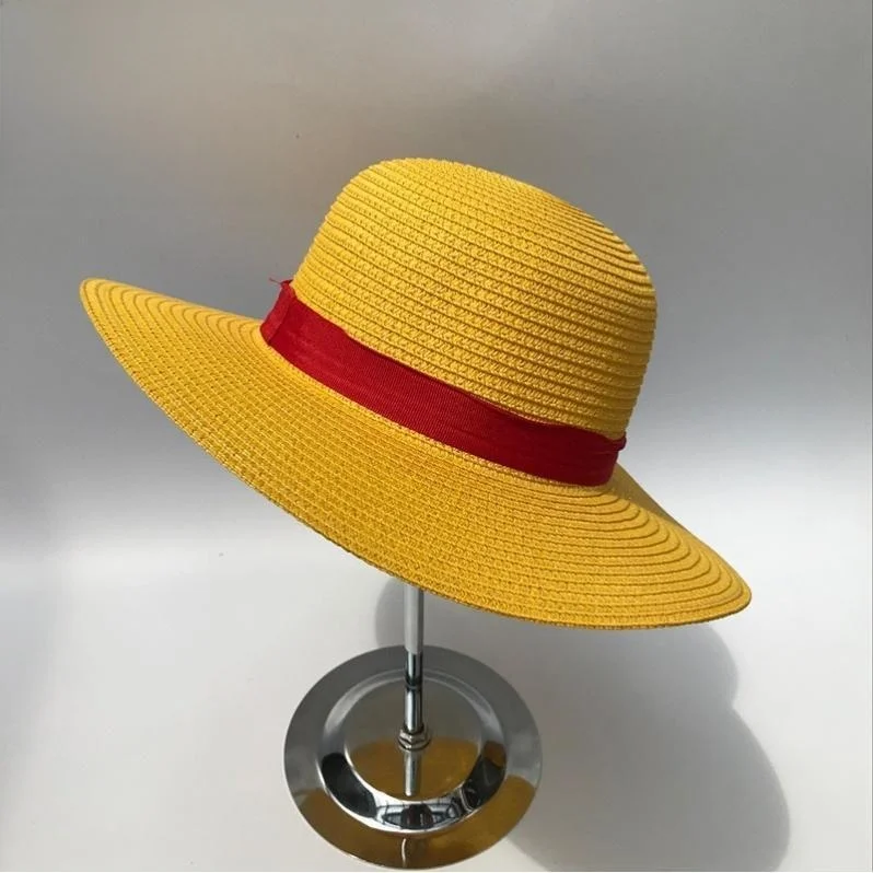 

Yellow Straw Hat Men's Spring Summer Travel Sun Protection Anime Cap Summer Sunscreen Cartoon Prop Hat Spring Outdoor Sports Cap