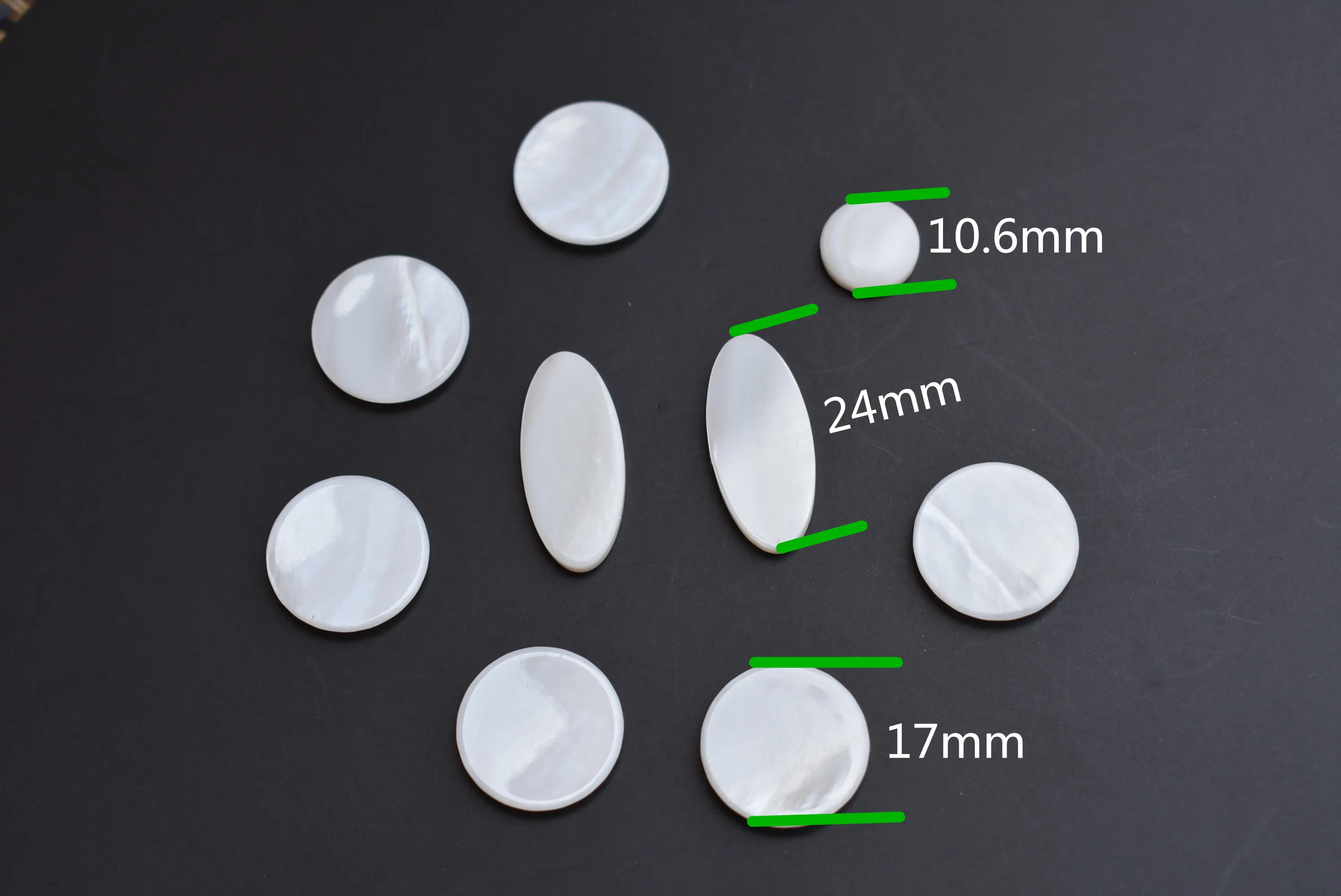 1 set of Saxophone oversized button buckle white shell buckle with a pattern 9