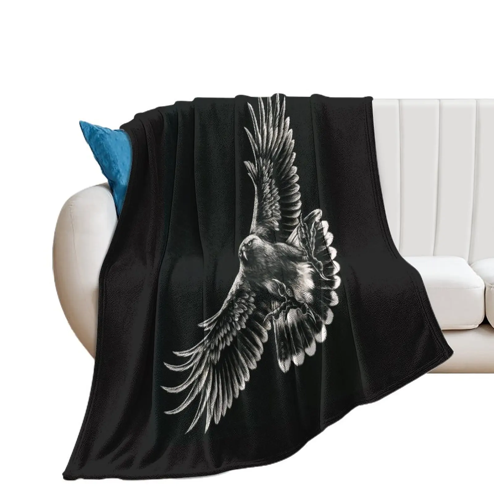 Mariposa the Harris Hawk Throw Blanket Luxury Designer Decoratives Soft Plaid Bed Fashionable Blankets