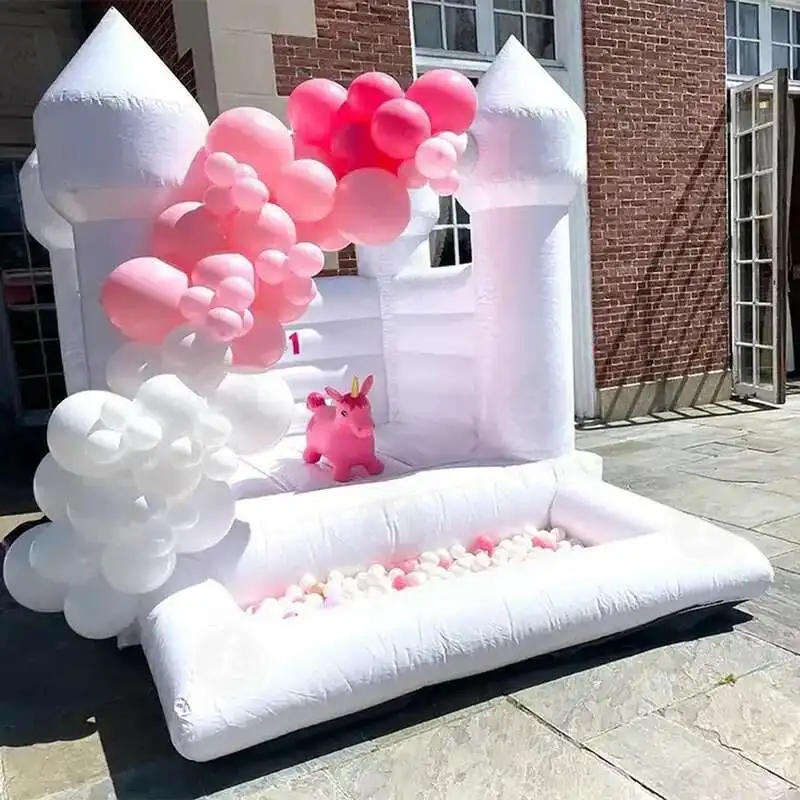 White House Iatable Mini Toldder Bounce Kids Commercial Jumper Bouncer Wedding Bouncy Castle With Ball Pit For Party