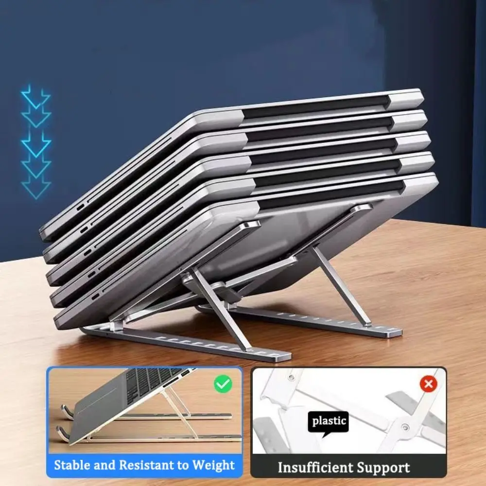 

Aluminum Alloy Laptop Holder Stand Lifting Foldable Laptop Cooling Bracket Non-slip Lifting Cooling Holder Foldable Laptop Stand