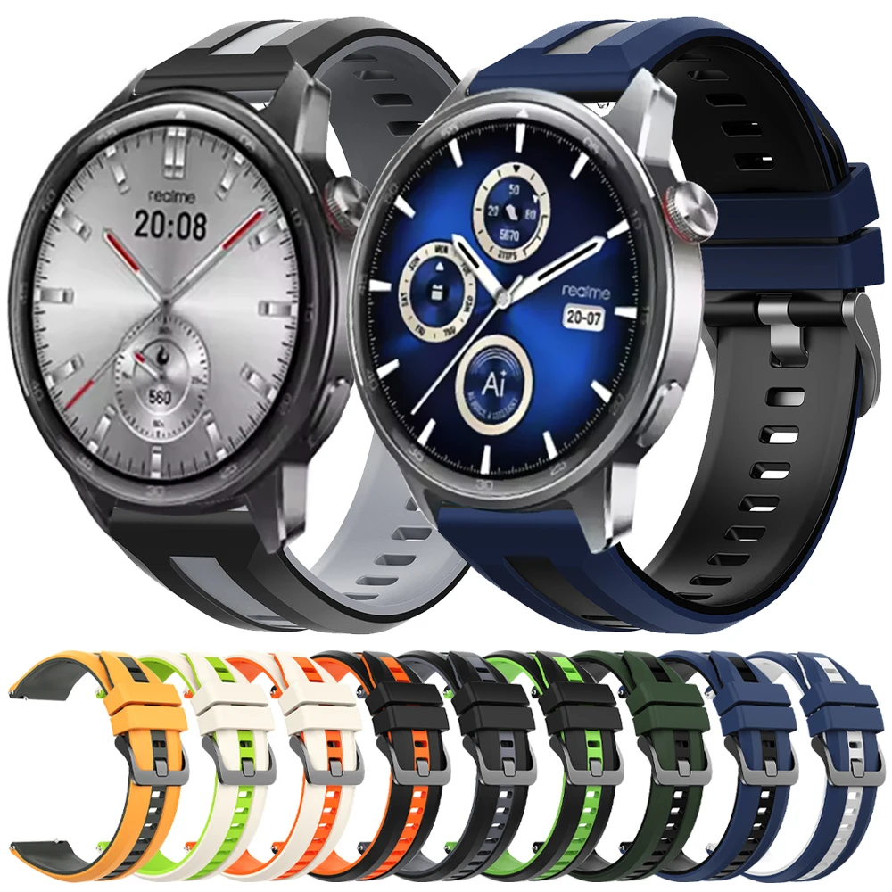 22mm Silikon Band Für Realme Uhr 3 2 S Pro S2 Quick Release Weiche Sport Strap Für Xiaomi Uhr s4 S3 S2 S1 Armband Armband