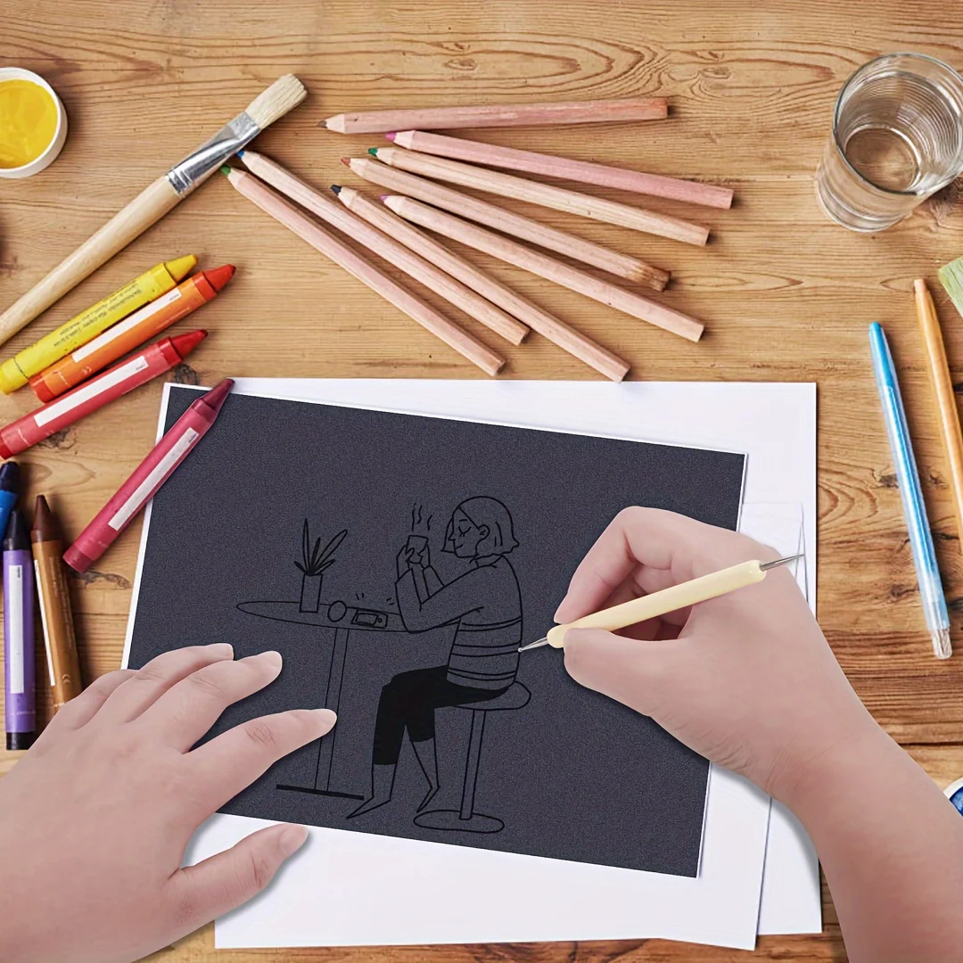 مجموعة قلم منقوش مكونة من 5 قطع، أدوات تشكيل الطين ذات طرف كروي بلاستيكي غير مشحونة، ملحقات تتبع النماط والتنقيط للفخار