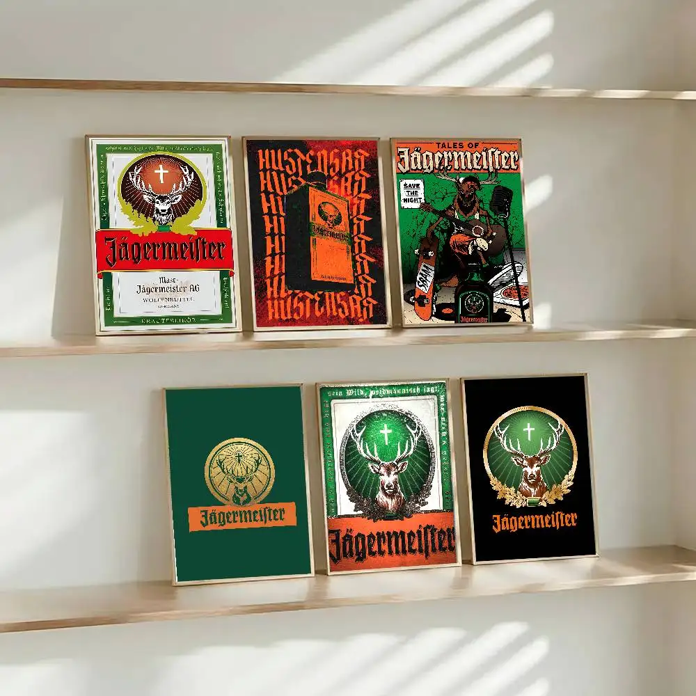 J-Jagermeister Anime Poster High Quality Print Waterproof Wall Art Sticker For Bar Living Room Decor Gift