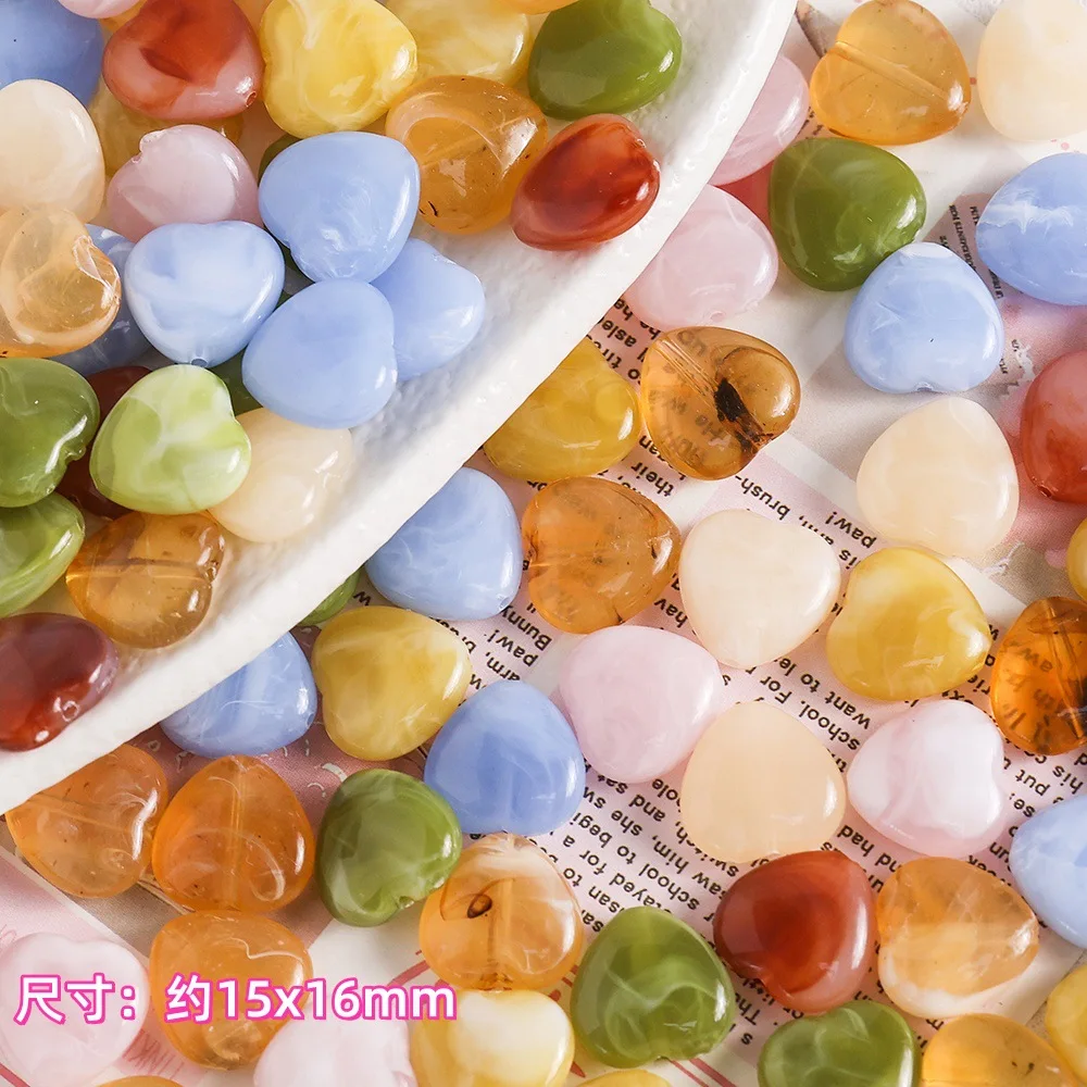 20g Acrylic Dyeing Mixed Shape Bead Maillard Bead Handmade DIY Bracelet Necklace Material Phone Chain Phone Case Accessories