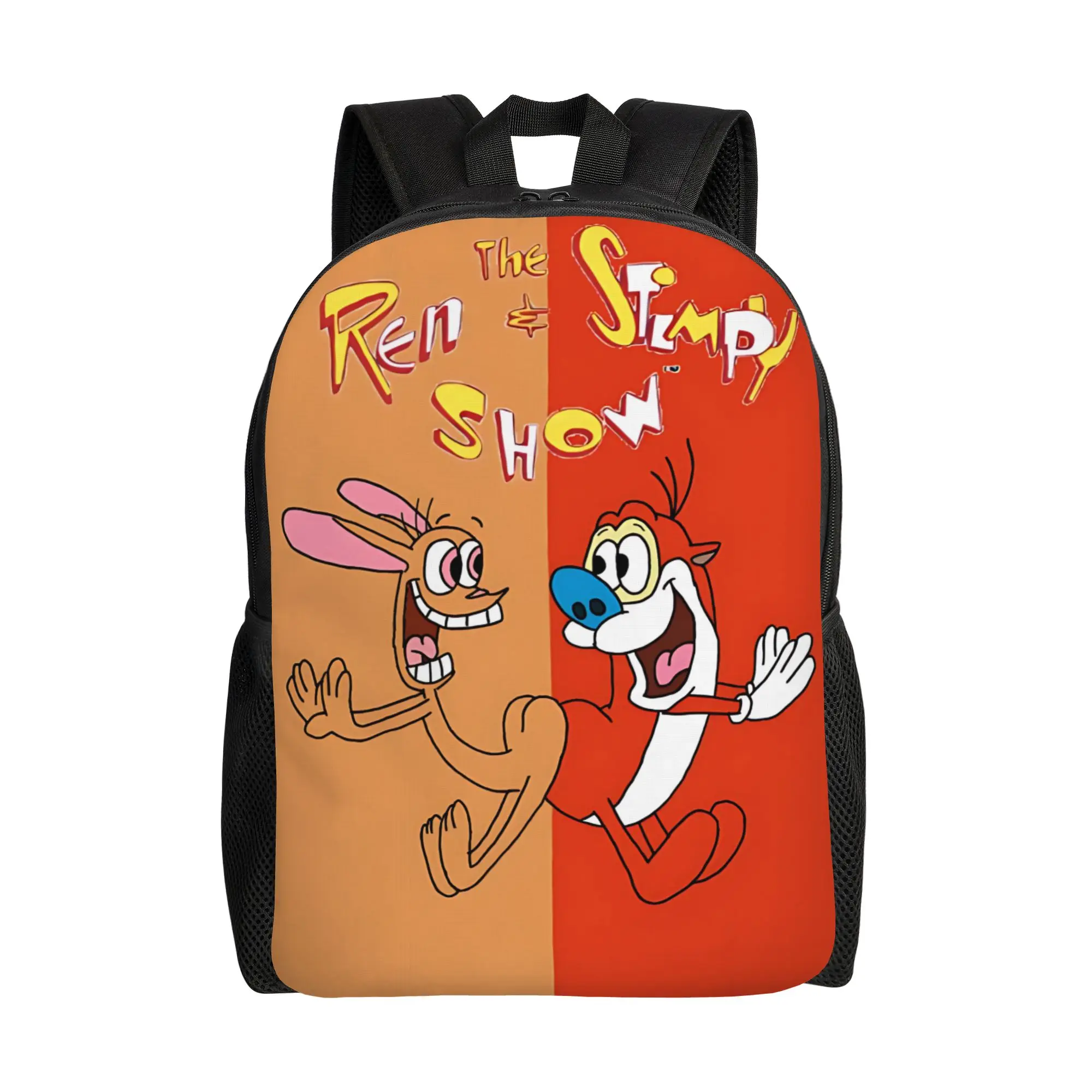 

1Piece Loved Too Much Rucksack Retro Washable Ren And Stimpy Bookbag For Gifts New Term Starts