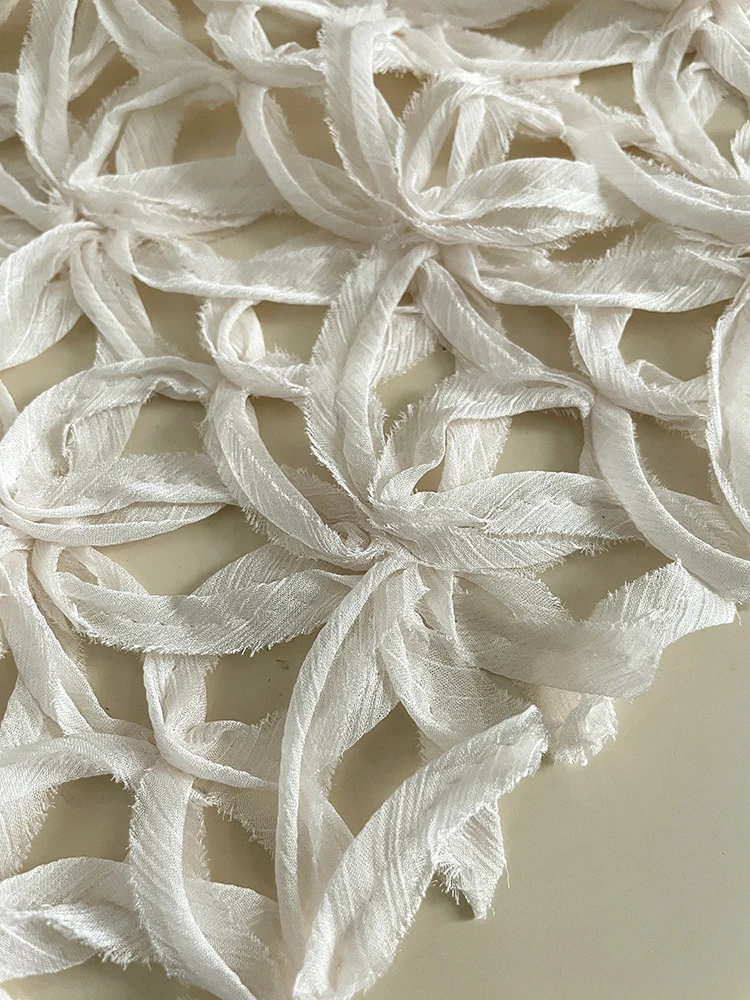 

3D ткачество, вышитый полый цветок, текстура, ткань, юбка, свадебный материал Dr Top, домашняя губка, сделай сам, Hanrt