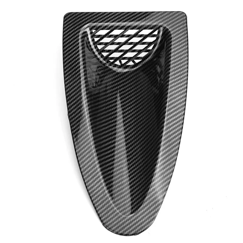 

AB96-Universal Engine Hood Air Scoop Vent Louvers Bonnet Front Air Intake Cover Grille Carbon Look Car Accessories