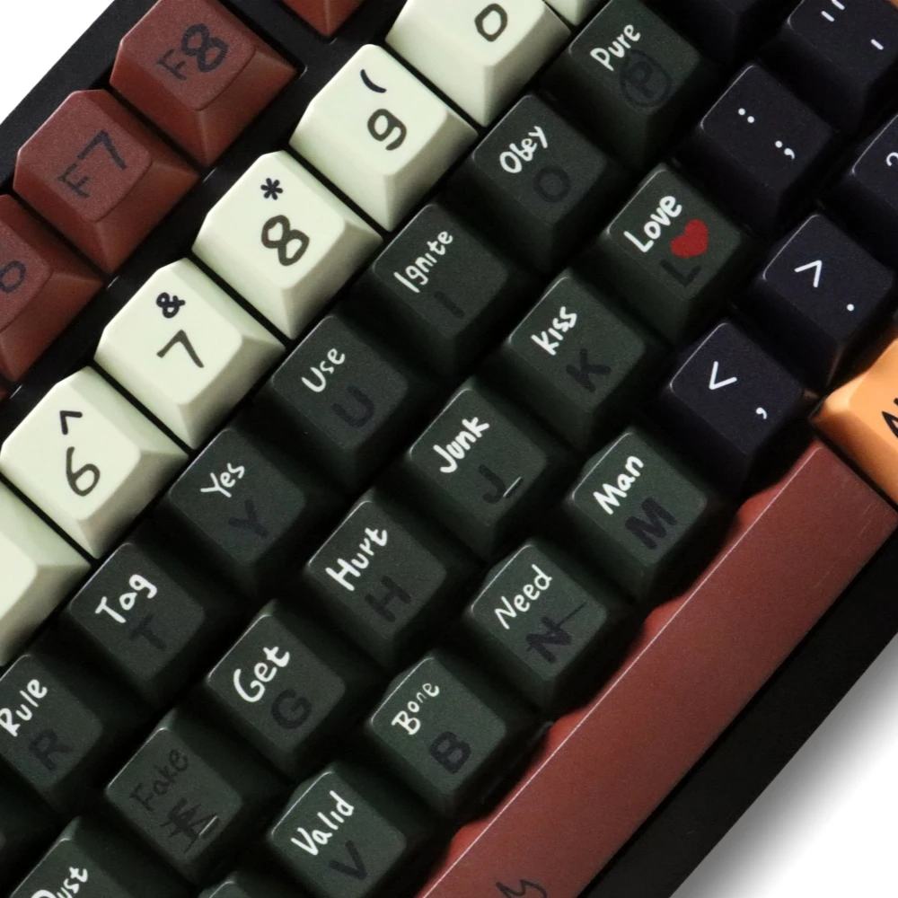 Love Story Durable PBT Material Keycaps 129 Keys Dye-Sub Cherry Profile Keycaps for 61/87/104/108 Mx Switch Mechanical Keyboard