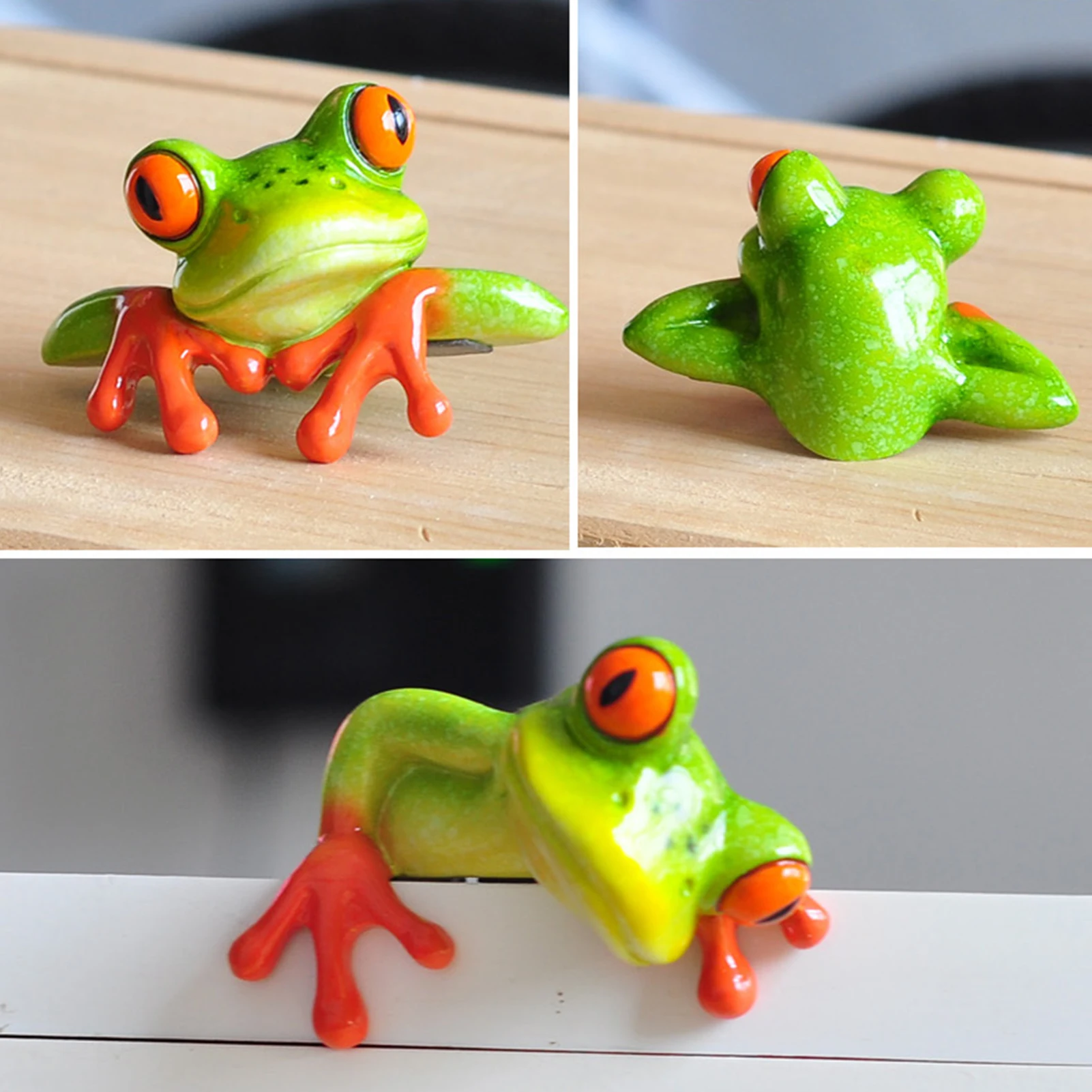 

Resin Adorable Frogs Figurine Mini Animal Sculpture Ornaments for Garden Yard Patio Fairy Garden