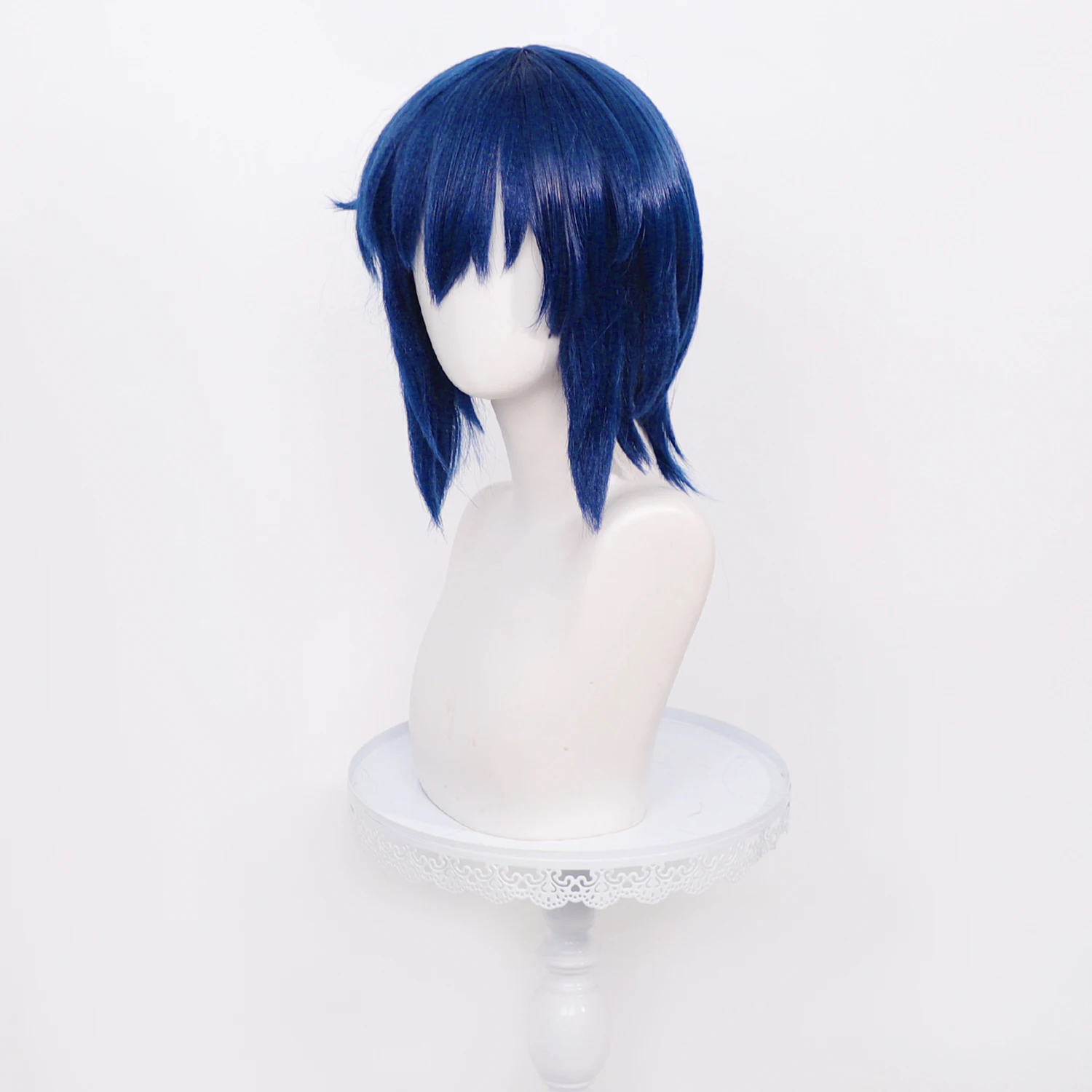 스칼프 탑 츠키히메 리메이크 시엘 코스프레 가발, 짙은 - Anime Cosplay Blue Hair 리뷰 및 가격