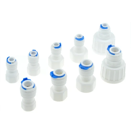 Imagen 2 del producto Sistema de agua RO de ósmosis inversa, tubo de manguera OD de 1/4 "", 3/8"", 8mm, conectores rápidos de tubo de plástico hembra de 1/4 "", 1/2"", 3/4"", 1/8""