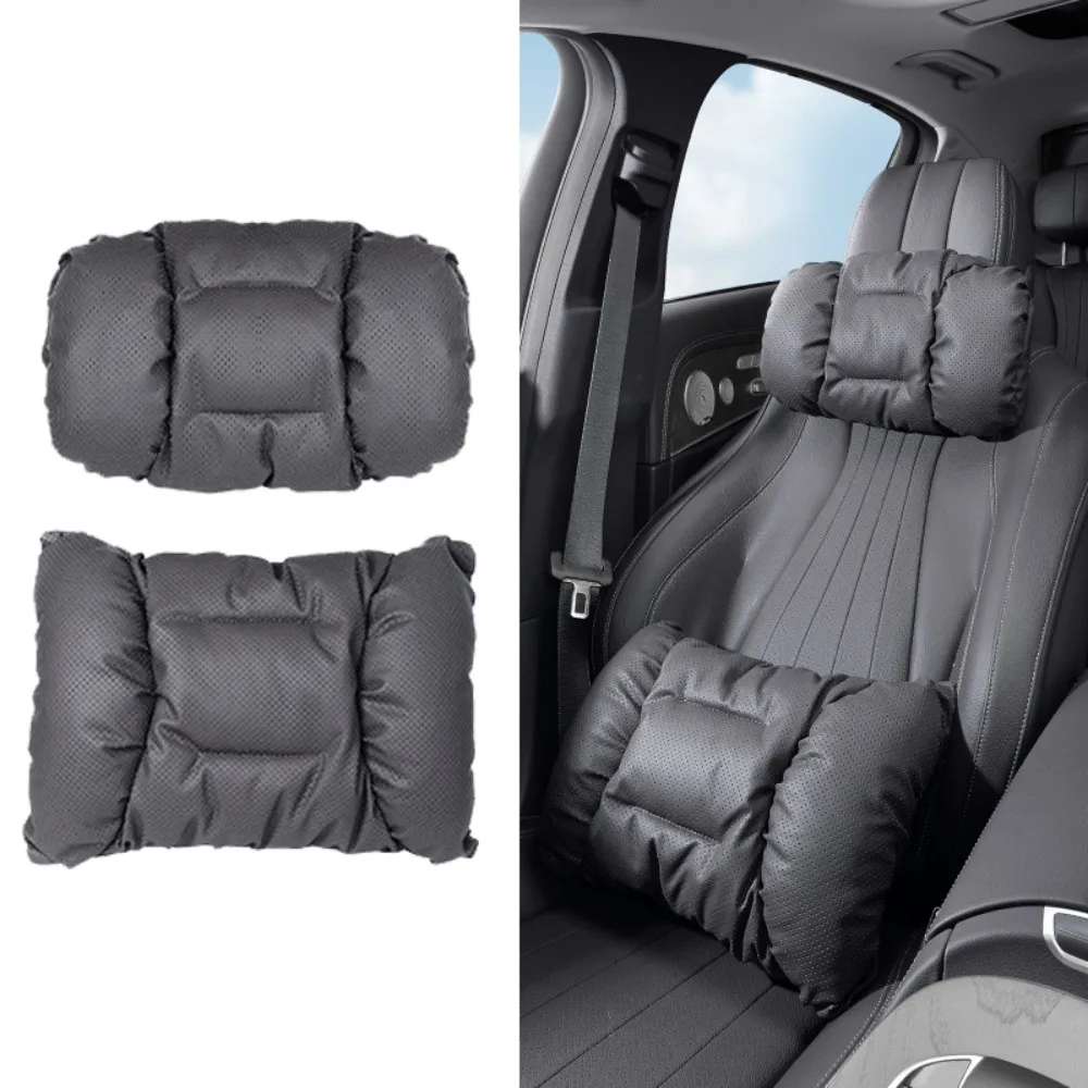 

Comfortable Bubble Cotton Car Seat Cushion Multifunctional Breathable Leather Neck Pillow Anti-Stain Car Headrest Support