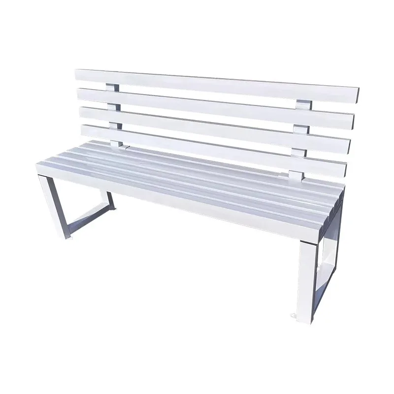 

Pink Back Park Chair White Outdoor Bench Backrest Leisure Seat Courtyard Square Rest Bench