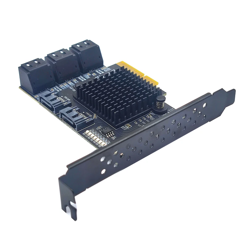 PCIE 8 Port Cartão de Expansão SATA, Placa de Expansão, PCI E, PCI-E, PCI Express X4 para SATA3, 6G, HDD, SSD, Controlador Adaptador, Hub Multiplicador