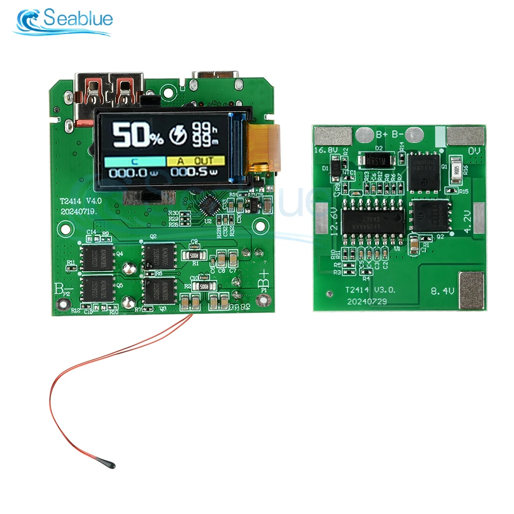 100W PD Fast Charging Power Bank Module With 0.96" TFT Color Display Multi-Protocol Support and Full Protection Circuitry