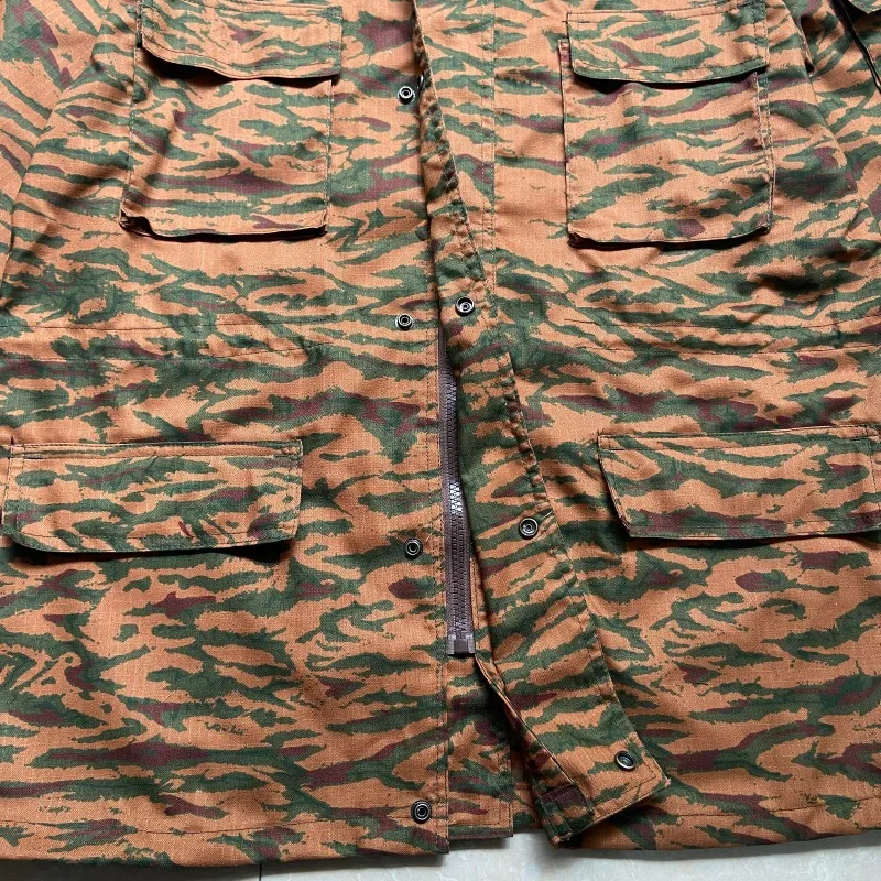 Tiger Stripe Camouflage Uniform Outdoor Tactical Combat Suit Set for Men Hiking Fishing Training BDU Fatigue Gear Tops Pants