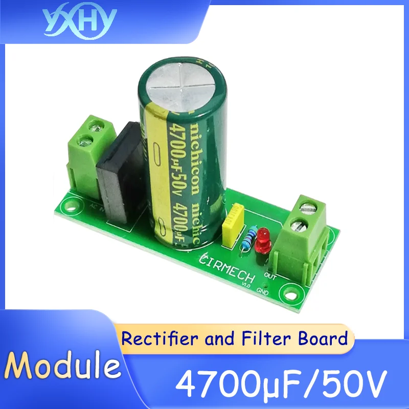 1pcs High-power power supply rectifier and filter board circuit, AC to DC power module 4700μF/50V finished product