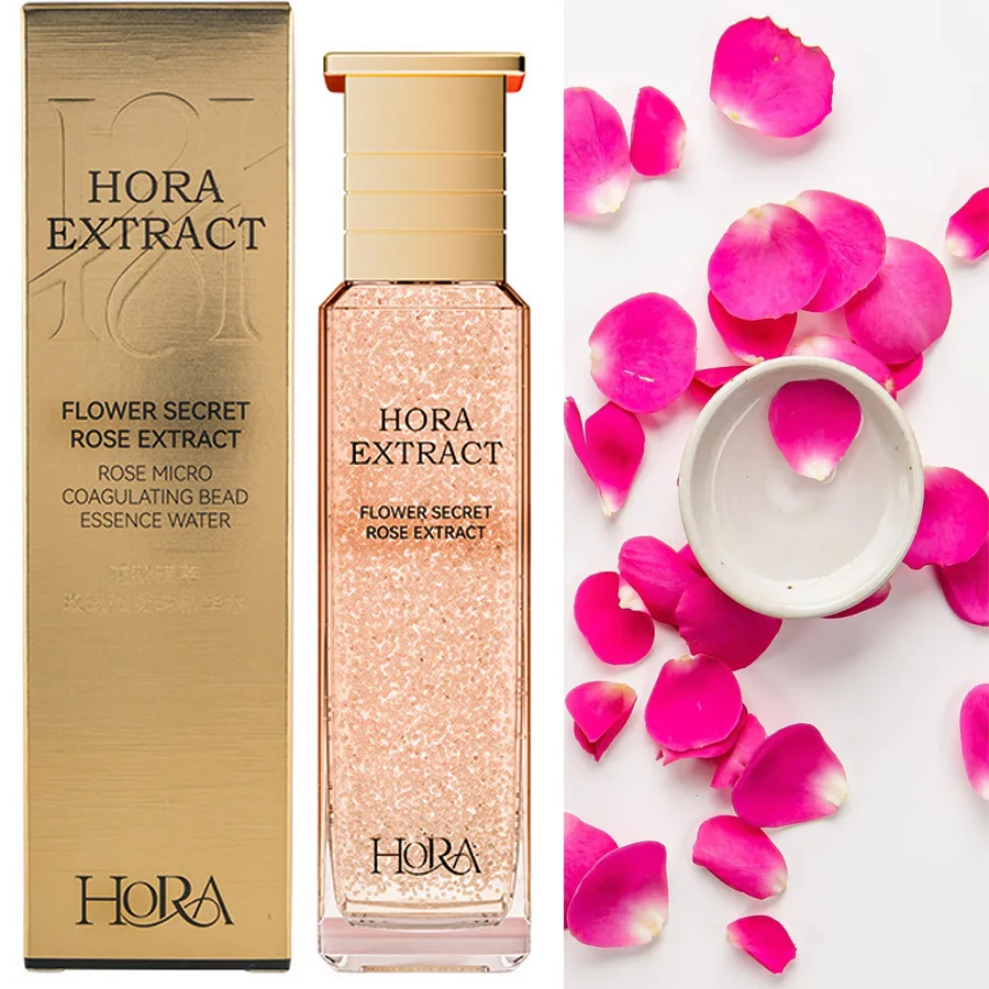 

120ml Rose Water For Face Facial Toner Organic Rose Petals Essence Moisturizing Serum Refresh Elastic Shrink Pores Skin Care