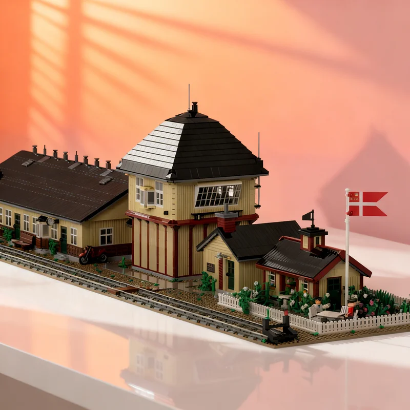

10132pcs MOC The Yellow Palace Most Famous Signal Tower Train Model Building Blocks Toy Gift Creative Display Collectible Desk